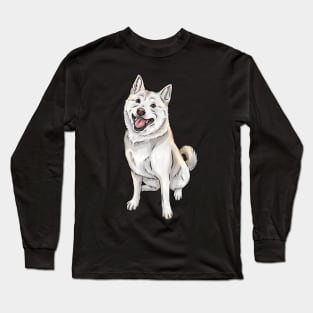 Cream / White Shiba Inu Long Sleeve T-Shirt